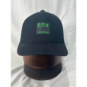 FOX Racing Black Snapback Hat Flexfit Tech Honor Conquer Invent Elevated Future